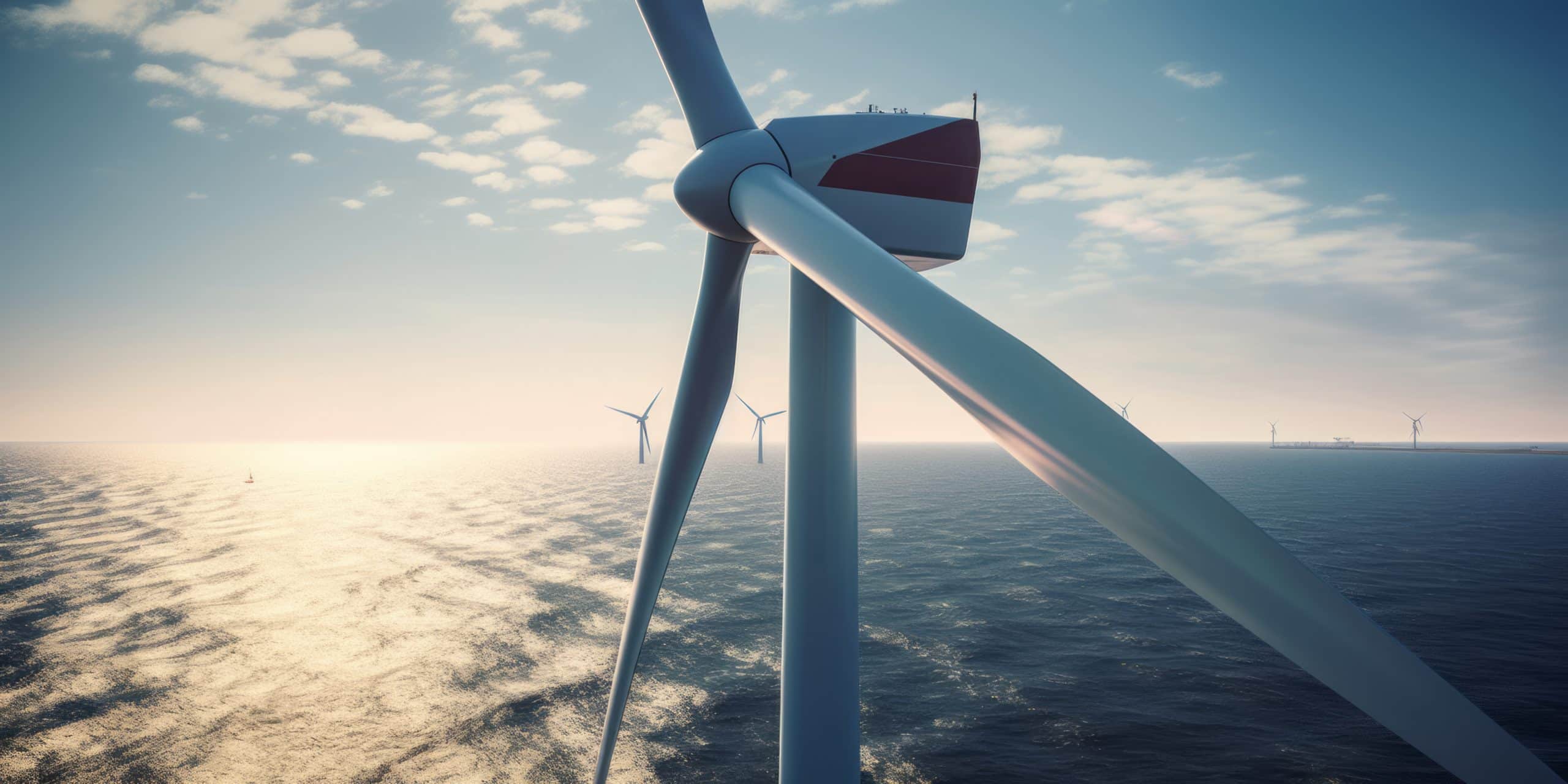 Offshore Windpark Amidst a Stunning European Coastline, Embracing Green Energy Inspiration.